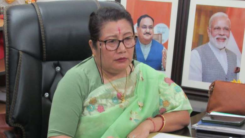 Manipur BJP president A Sharda Devi (PHOTO: IFP)