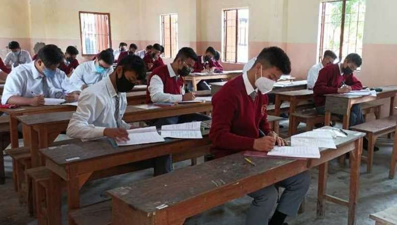 HSLC Examination 2022 underway at TG Higher Secondary School, Old Lambulane, Imphal, Manipur (PHOTO: IFP)