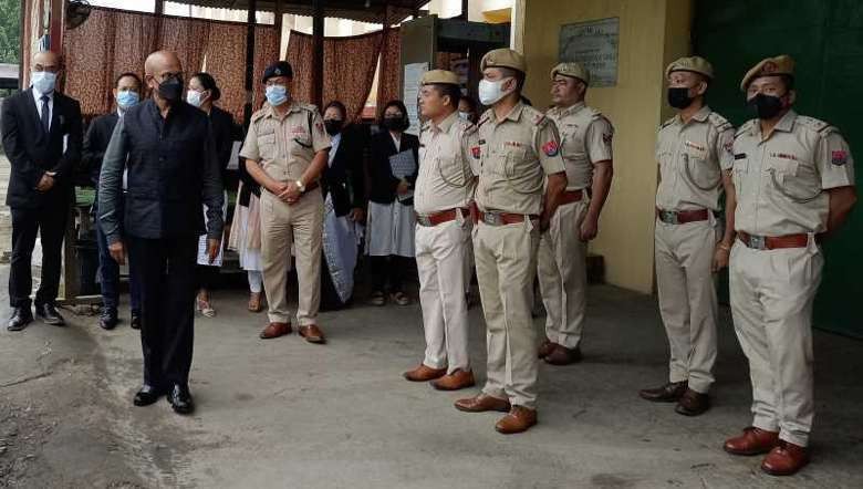 Manipur High Court Chief justice PV Sanjay Kumar and members visits Sajiwa Jail on August 27, 2022