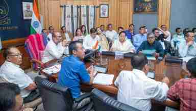 CM Biren chairs a meeting on finalisation of the Perspective Plan under PMJVK for the next five years beginning 2022-23 in Imphal on October 18, 2022