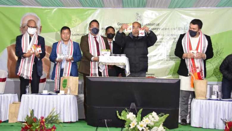 Manipur Chief Minister Biren Singh launching organic packaged food in Manipur