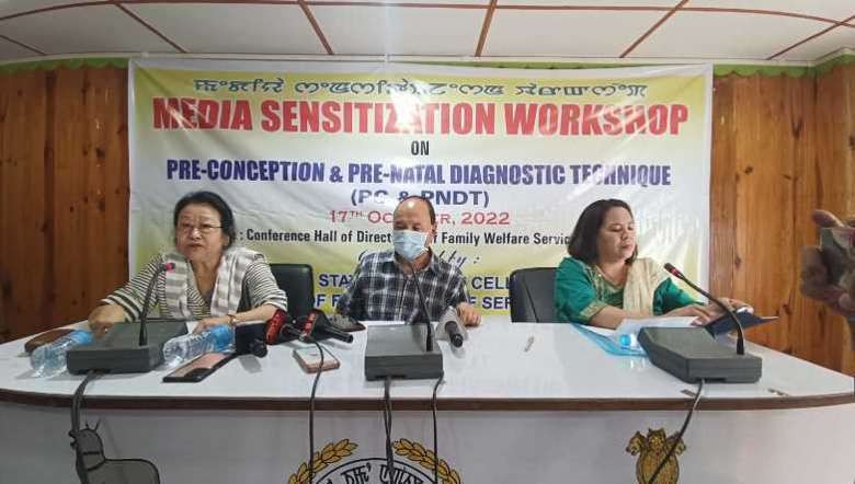 A one-day media sensitization on PC and PNDT Act in Imphal on October 17, 2022 (Photo: IFP)