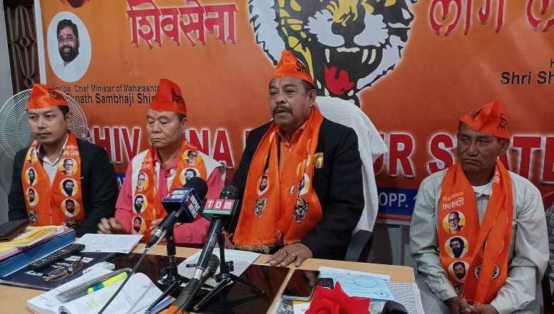 Manipur Shiv Sena president M Tombi  (Second from right|Photo: IFP)