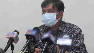 state malaria officer Dr Rahman Chisti briefing media on October 28, 2021
