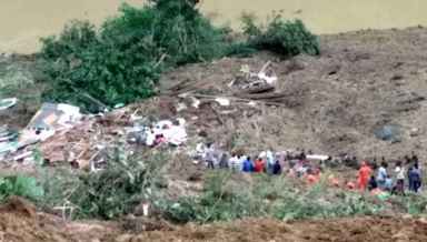 Landslide site, Makhuam, Noney, Manipur  (Photo: IFP)