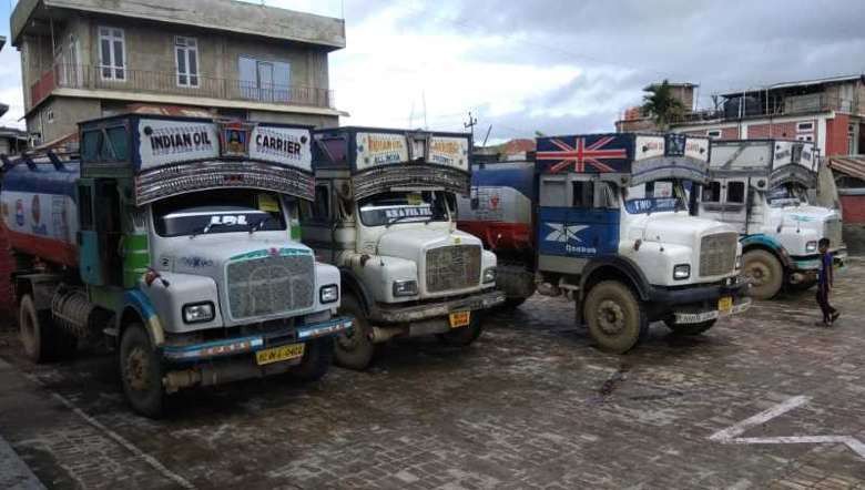 Goods trucks from Mizoram (PHOTO: IFP)