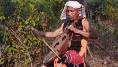 Ch Lamtachao, the only surviving Tarao who can play Tarao traditional instruments and sing folk songs (PHOTO: IFP)