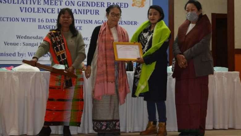 WAD conferred Gender Journalists Award, 2020 to four scribes of Manipur - Usham Joyshree of Impact TV News, Ngangom Surajkumar Singh of Sanaleibak Daily, Babie Shirin of the Imphal Free Press and Sapam Aruna Devi of The Sangai Express (PHOTO: IFP)