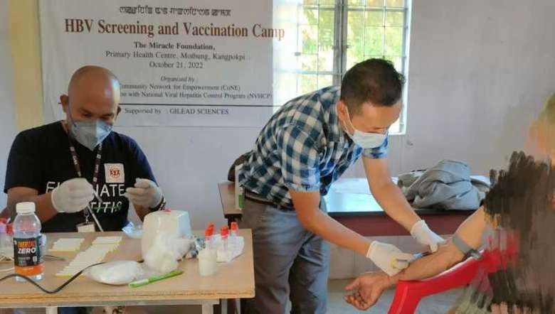 HBV screening camp and vaccination in Kangpokpi (Photo: IFP)