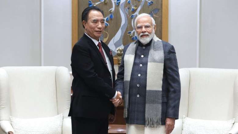 Mizoram Chief Minister Lalduhoma met Prime Minister Narendra Modi, January 4, 2024 (PHOTO: X)