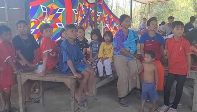 Children at a relief camp in Manipur (Photo: IFP)