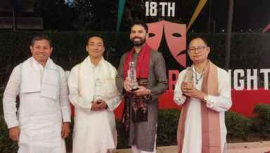 META 2023: Moirangthen Biseshwar Singh received the best sound innovative award and Victor Thoudam received the best choreography award and best actor award.