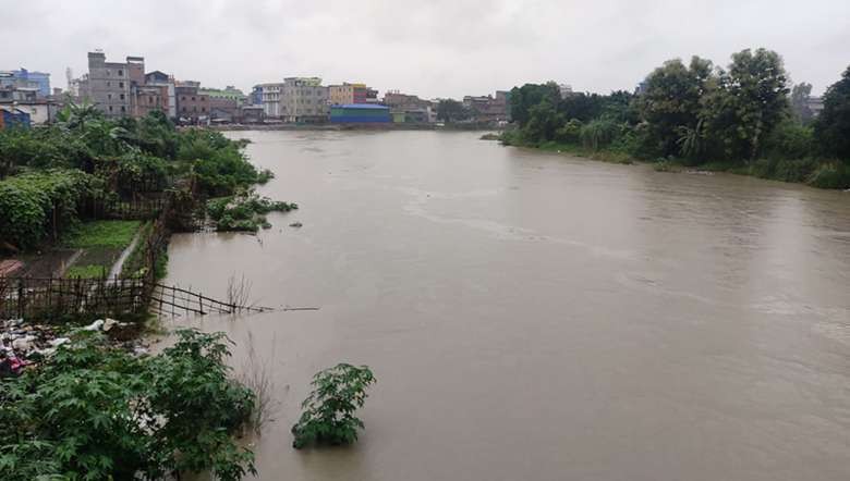 Imphal River flows above warning level on Oct 23, 2020