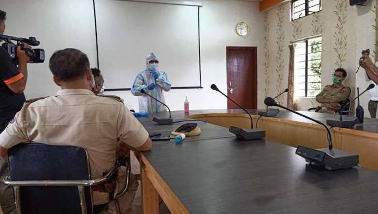 Awareness programme on how to wear PPE suits right was conducted at two districts of Manipur on July 4, 2020 (PHOTO IFP)