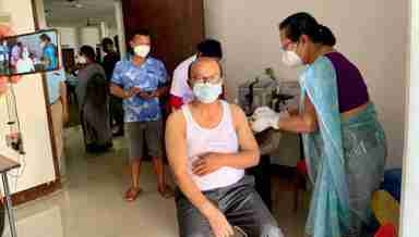 Manipur MLA Paonam Brojen gets first dose of COVID-19 vaccine
