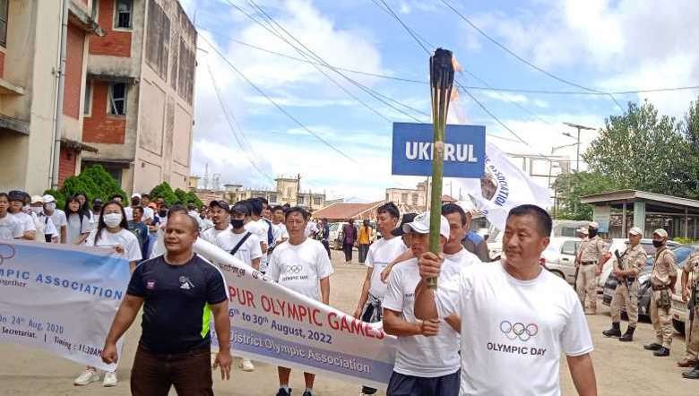 Photo IFP: Ukhrul holds torch relay in support of its participants.