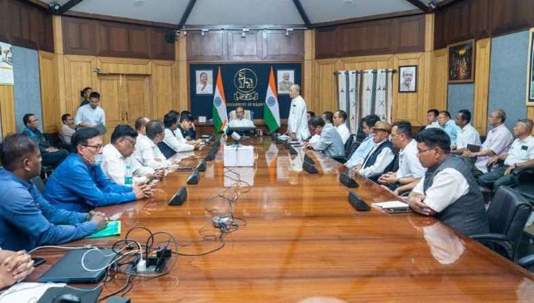 All-Party Meeting in Imphal, Manipur on May 6, 2023 (Photo: IFP)