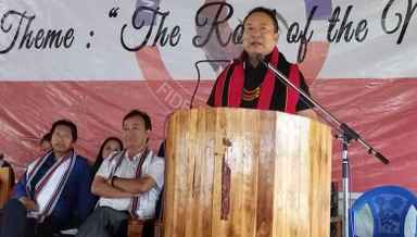 NPF leader Azo Nienu in Peren, Nagaland (PHOTO: NNN)