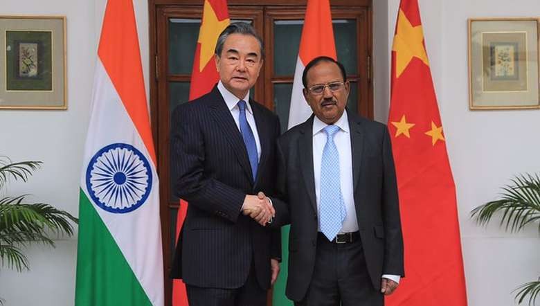 Chinese Foreign Minister Wang Yi and India's NSA Ajit Doval (PHOTO: Facebook)