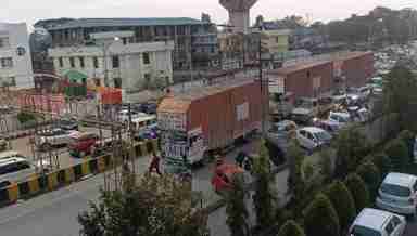 Massive traffic congestion ahead of PM Modi's visit to Imphal, Manipur (PHOTO: IFP)