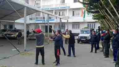 Preparation underway for Rahul Gandhi's visit to Manipur (PHOTO: IFP)