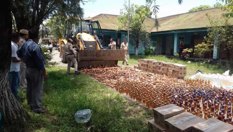 Seized liquor at Manipur Excise department (PHOTO: IFP_Ng Thomas)
