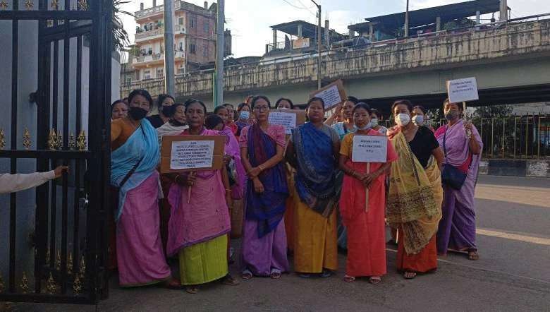 Protest against alleged rape of SIMS student in Manipur (File Photo: IFP)