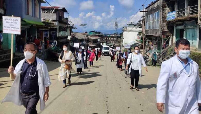 Frontline health workers take out rally to spread healthcare awareness in Tamenglong