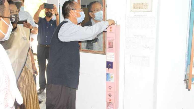 New sanitary pad vending machine installed in a school in Manipur