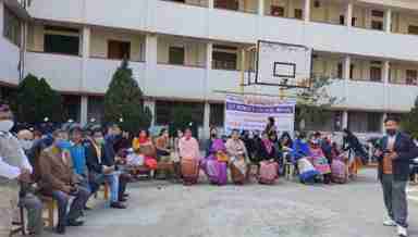 Over 800 college teachers have been holding sit-in protests at government colleges across Manipur (PHOTO: IFP)