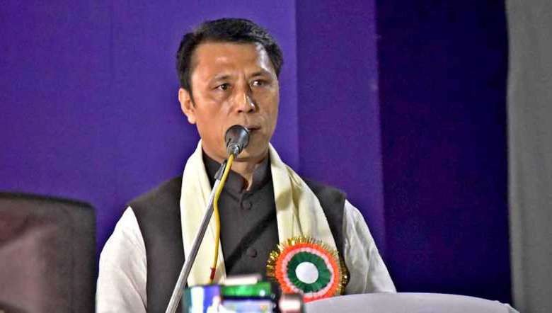 Manipur Education Minister Radheshyam speaking at the two-day Panel Discussion on Emerging Disciplines & their Prospects & challenges on July 9, 2020 (PHOTO: DIPR)