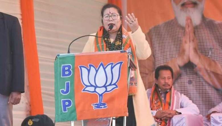 Manipur BJP president A Sharda Devi (PHOTO: IFP)