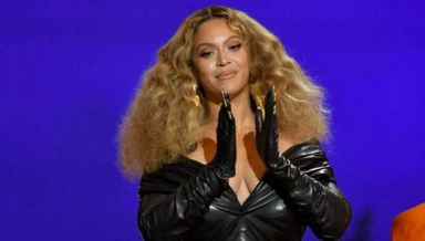 Singer Beyonce at the Grammy Awards 2021