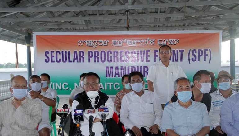 Former Manipur minister L Jayantakumar briefing the media on June 22, 2020 (PHOTO: DIPR)