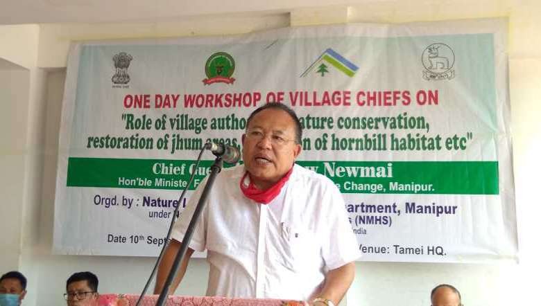 Forest Environment and Climate Change Minister Awangbou Newmai