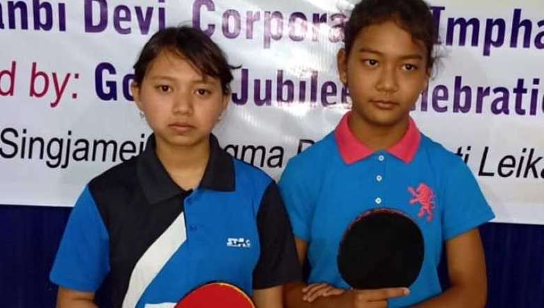 H Liya Devi (left) claims Junior Girls Single title of Bihari Sharma Memorial Table Tennis Tournament