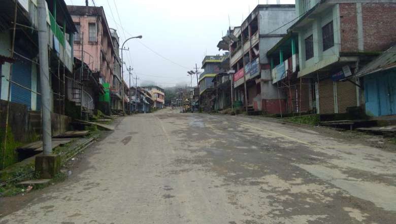 The busy streets of Tamenglong bore a deserted look (PHOTO: IFP)