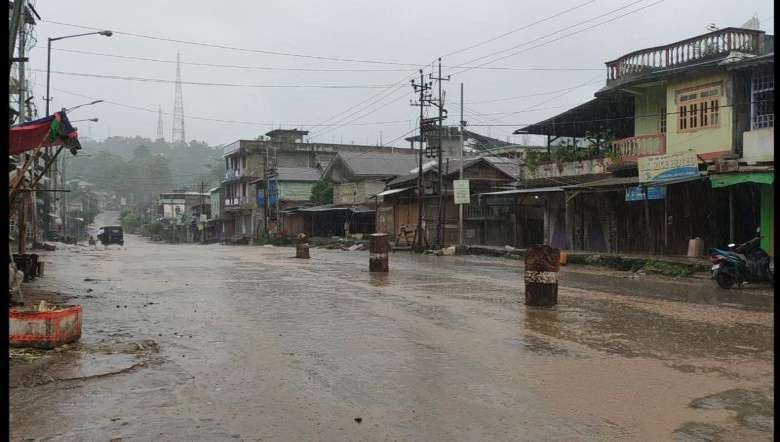 Curfew and lockdown came into force in Indo-Myanmar border town Moreh from 2 pm of Thursday (PHOTO: IFP)