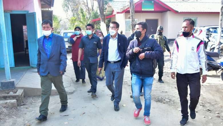 Manipur Education Minister S Rajen Singh pays surprise visits at different schools (PHOTO: Facebook)