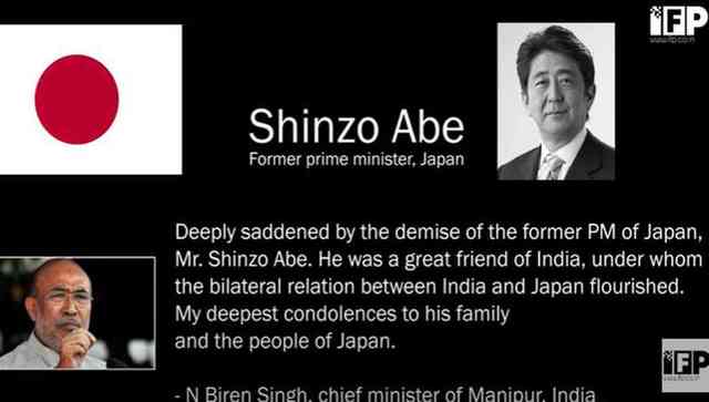 Manipur Mourns Death of Former Japanese Prime Minister Shinzo Abe