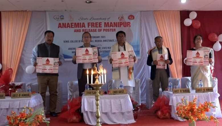 Anaemia Free Manipur and poster release event held at the College of Nursing in Lamphelpat on February 6, 2023 (Photo: IFP)