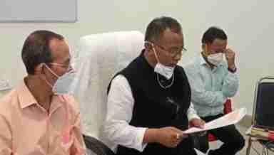 Manipur Health Minister L Jayantakumar at a webinar on July 30, 2020 (PHOTO: IFP)