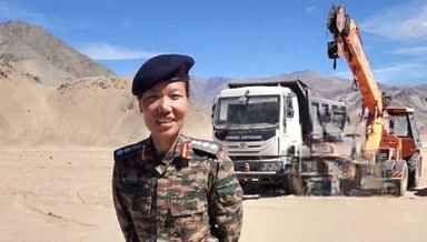 Col Ponung Doming leading from front during construction of world’s highest road